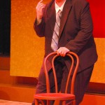 The dead man, Gordon, played by John T. Bryan III, senior of Denver, Colo., yells out in anger while reminiscing in the afterlife. — Photo by Chelsie Moreland John T. Bryan, III as Gordon