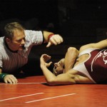 Ryan Fillingame struggles to escape Donovan Troup’s choke hold.