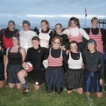 The Chadron State rugby team at October's Prom Dress scrimmage. — Photo by Bob Nelson