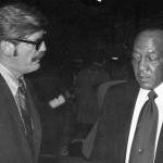 Don Holst speaks with Jesse Owens, during his 1968 visit to Chadron State College. Owens won four gold medals at the 1936 Olympics in Berlin. &mdash; Photo courtesy of Don Holst