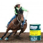 Kaylee Gallino, 21, senior of Wasta, S.D., turns her second barrel and heads for the third. — Photo by Karisa Lamle