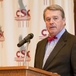 NSCS Chancellor Stan Carpenter speaks to the campus community Thursday morning in the Student Center's Ballroom. &mdash; Photo by T.J. Thomson